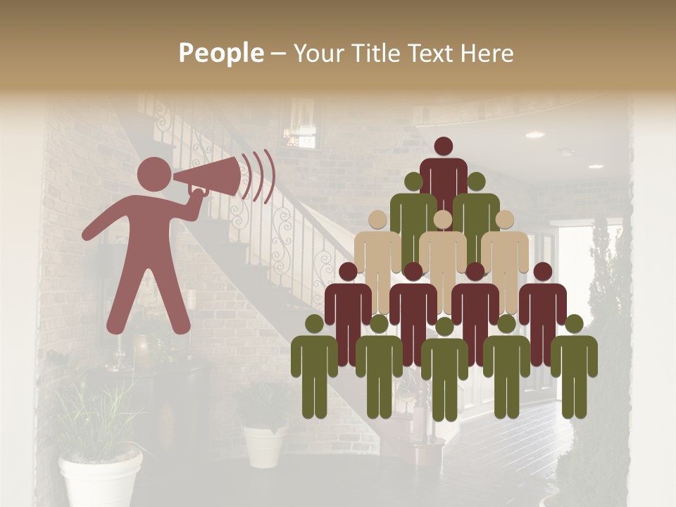 Conference Table Happy PowerPoint Template