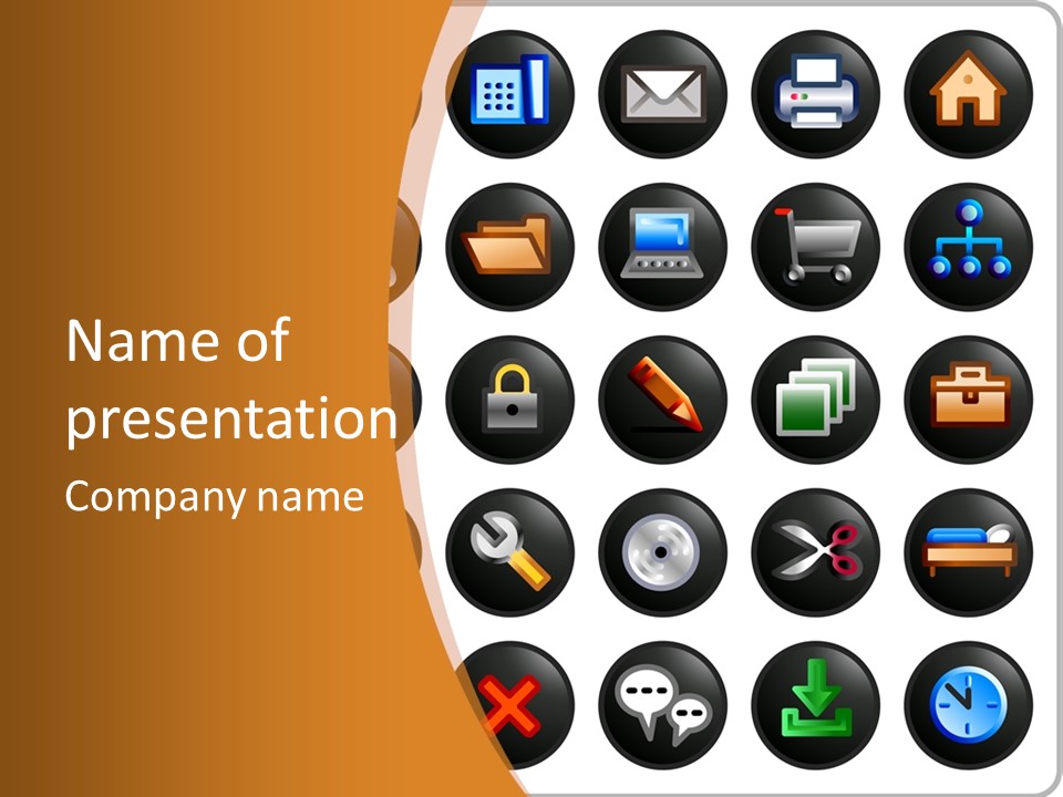 Conference Table Happy PowerPoint Template