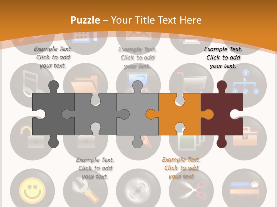 Conference Table Happy PowerPoint Template