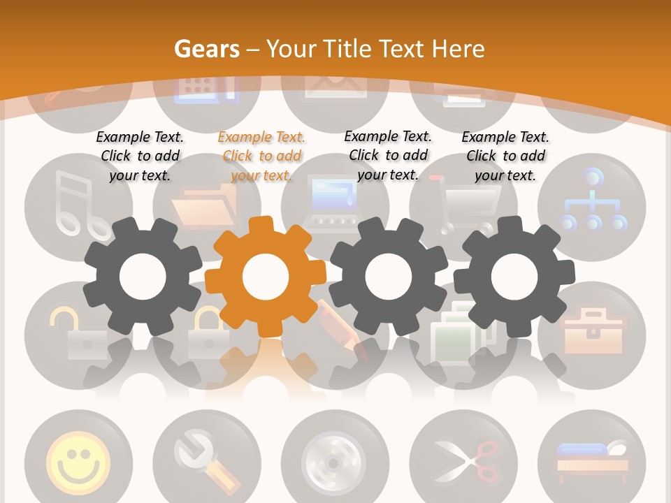 Conference Table Happy PowerPoint Template