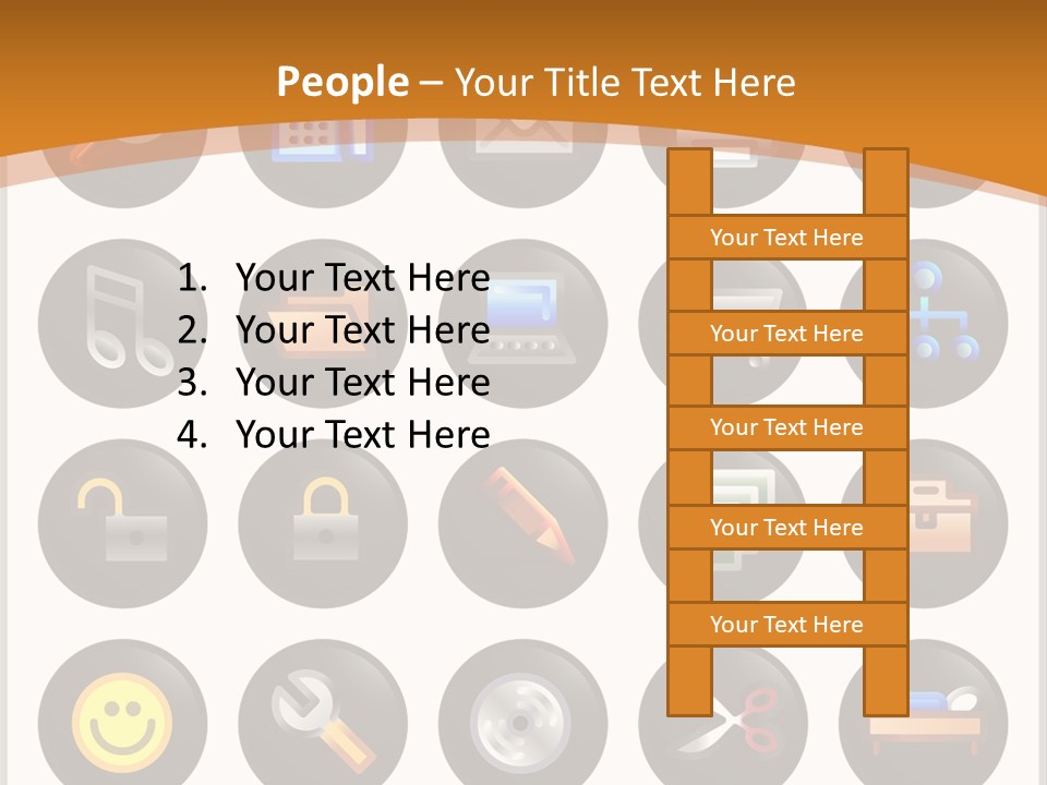 Conference Table Happy PowerPoint Template