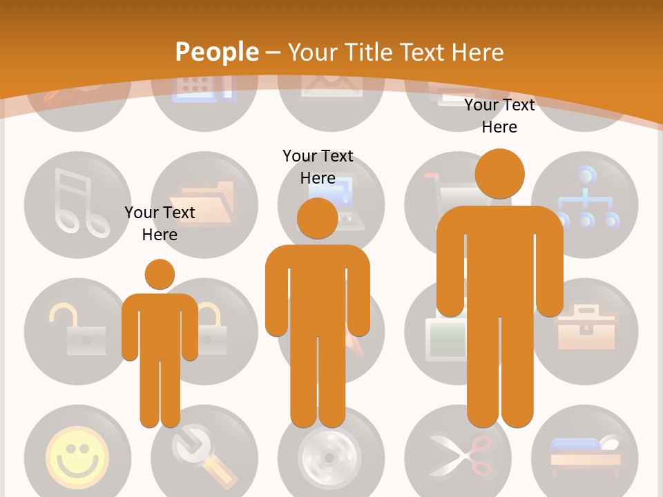 Conference Table Happy PowerPoint Template