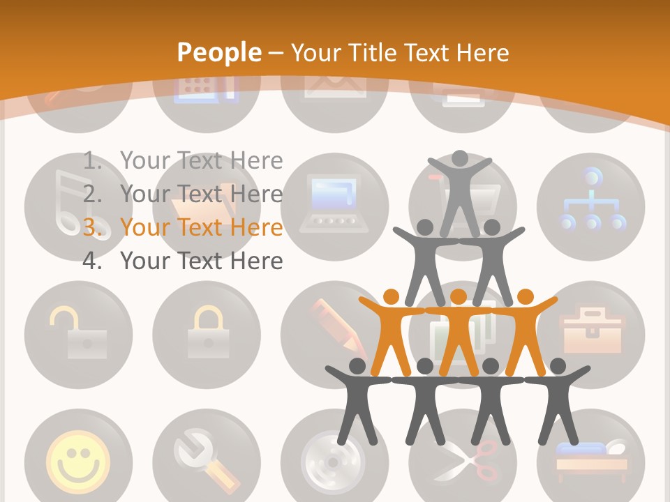 Conference Table Happy PowerPoint Template