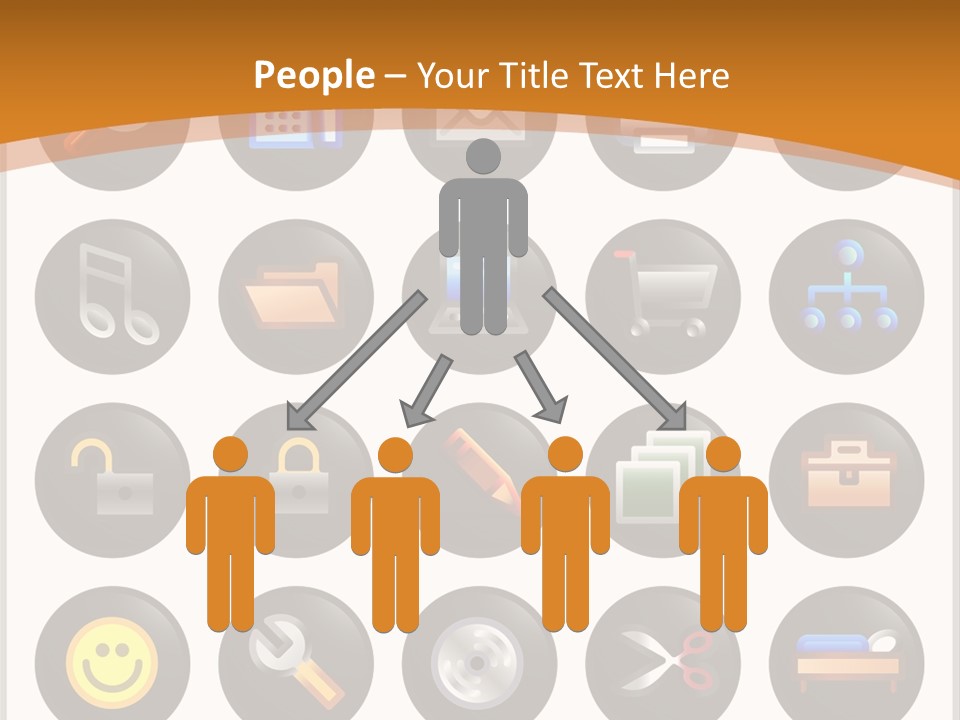 Conference Table Happy PowerPoint Template