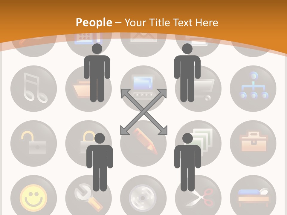 Conference Table Happy PowerPoint Template