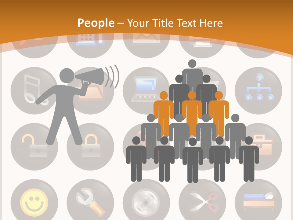 Conference Table Happy PowerPoint Template