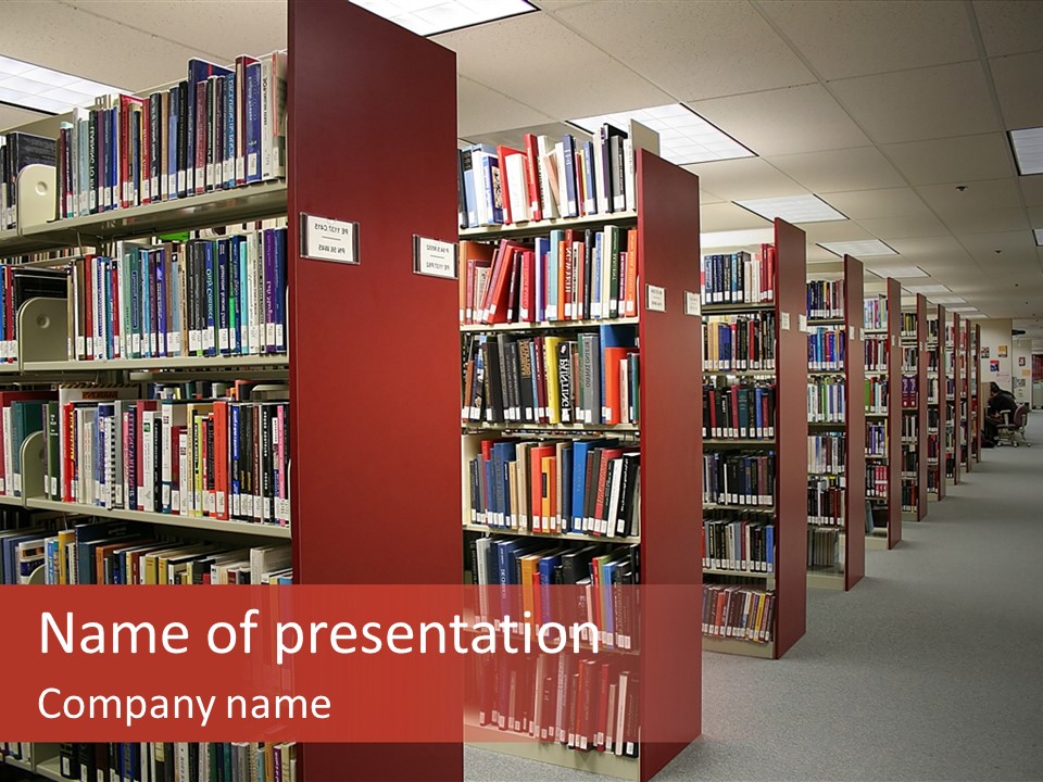 Library Bookstore Bookstall PowerPoint Template