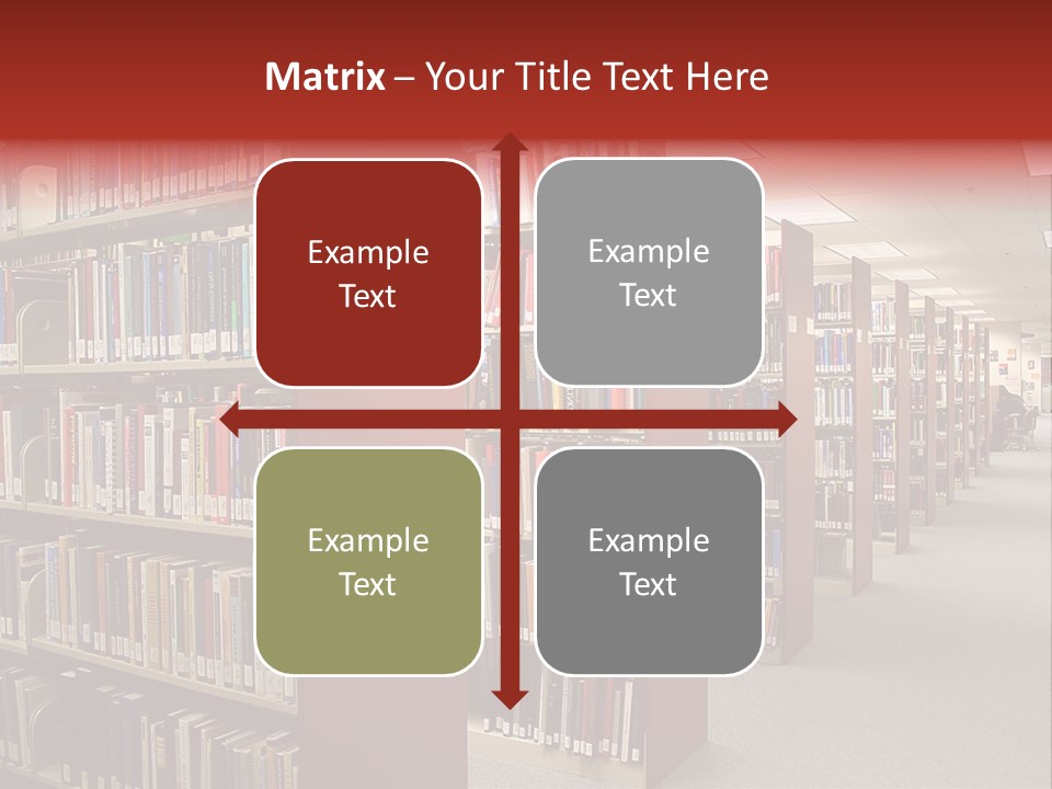 Library Bookstore Bookstall PowerPoint Template