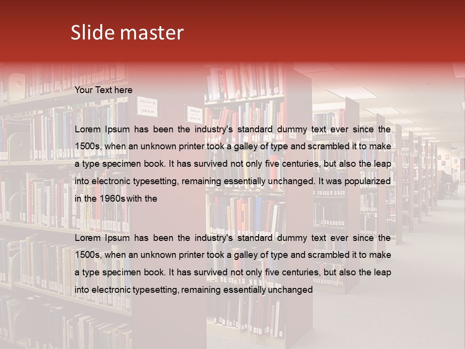 Library Bookstore Bookstall PowerPoint Template