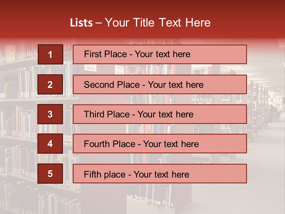 Library Bookstore Bookstall PowerPoint Template