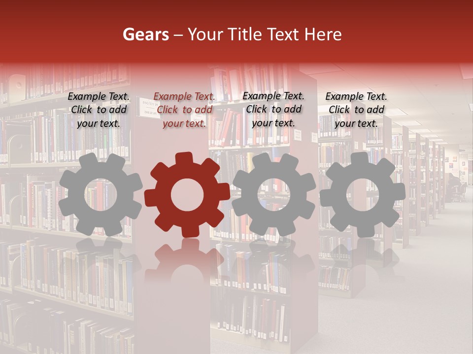 Library Bookstore Bookstall PowerPoint Template