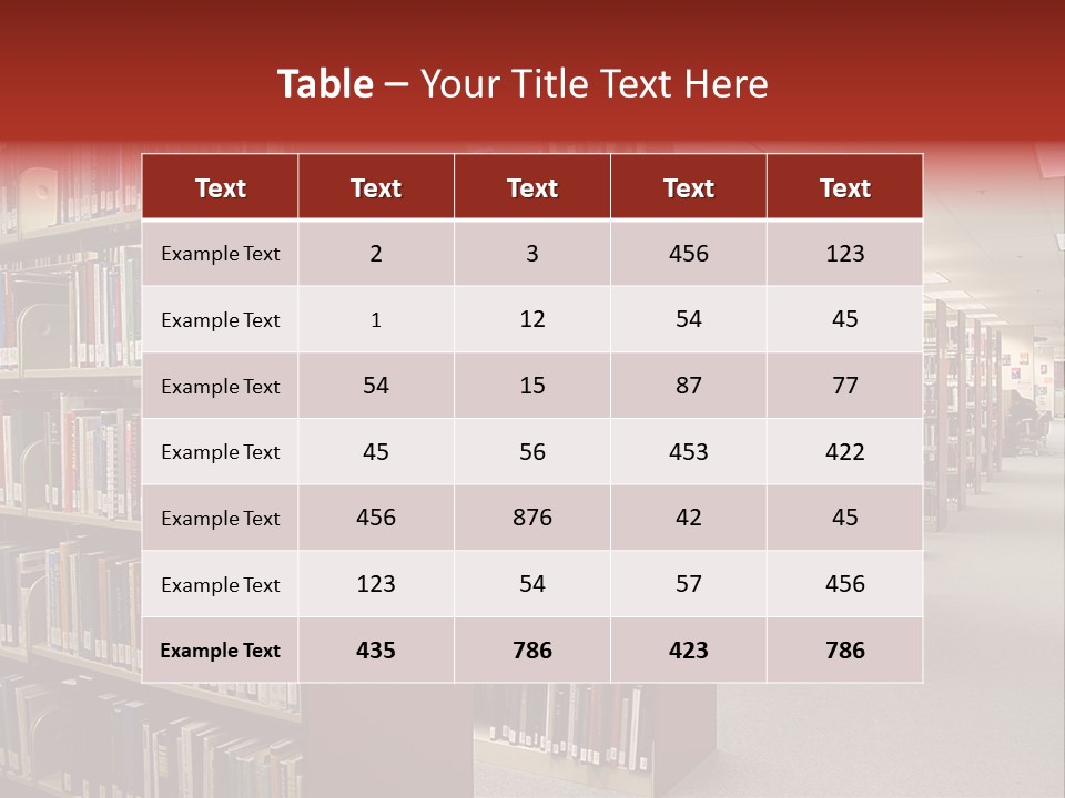 Library Bookstore Bookstall PowerPoint Template