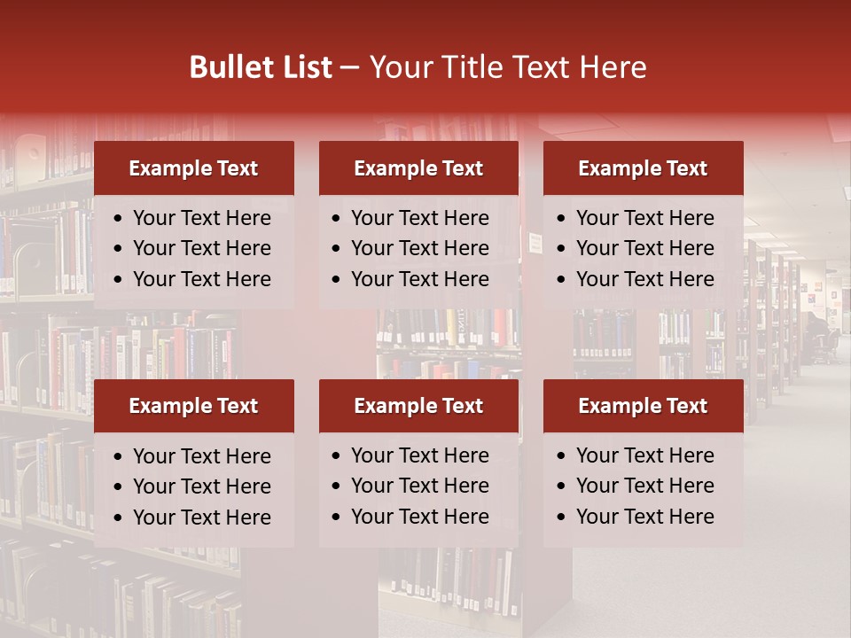 Library Bookstore Bookstall PowerPoint Template