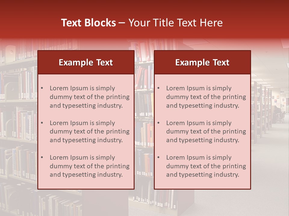 Library Bookstore Bookstall PowerPoint Template