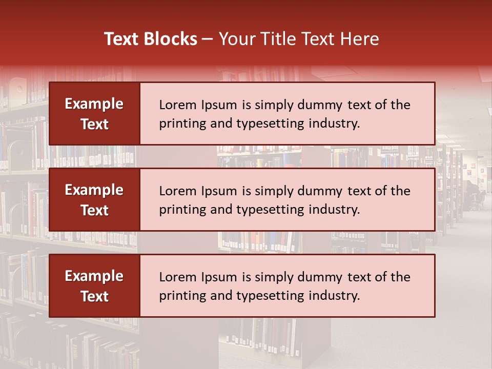Library Bookstore Bookstall PowerPoint Template