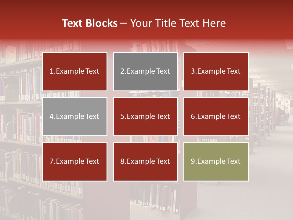 Library Bookstore Bookstall PowerPoint Template