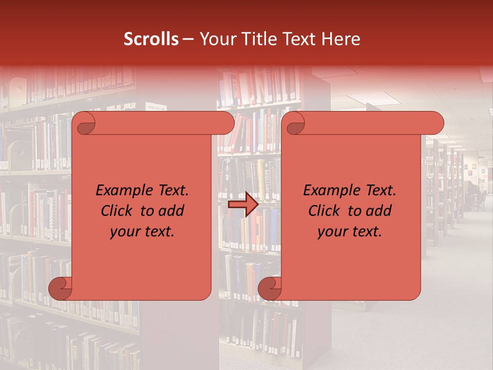 Library Bookstore Bookstall PowerPoint Template
