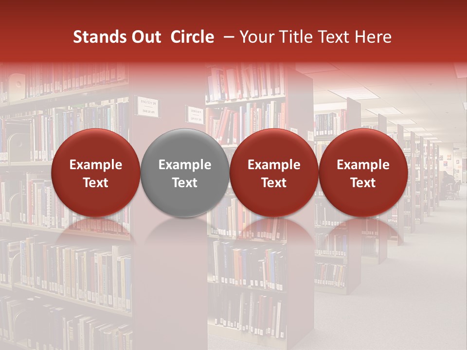 Library Bookstore Bookstall PowerPoint Template