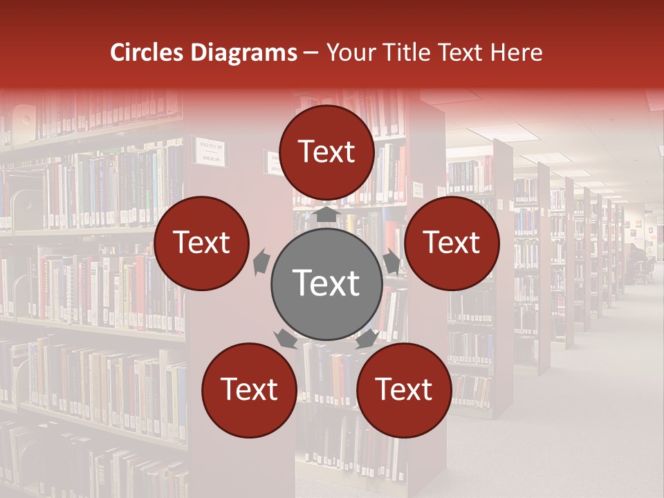 Library Bookstore Bookstall PowerPoint Template