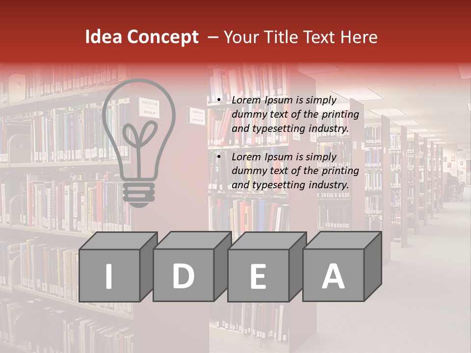 Library Bookstore Bookstall PowerPoint Template