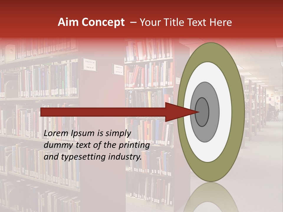 Library Bookstore Bookstall PowerPoint Template