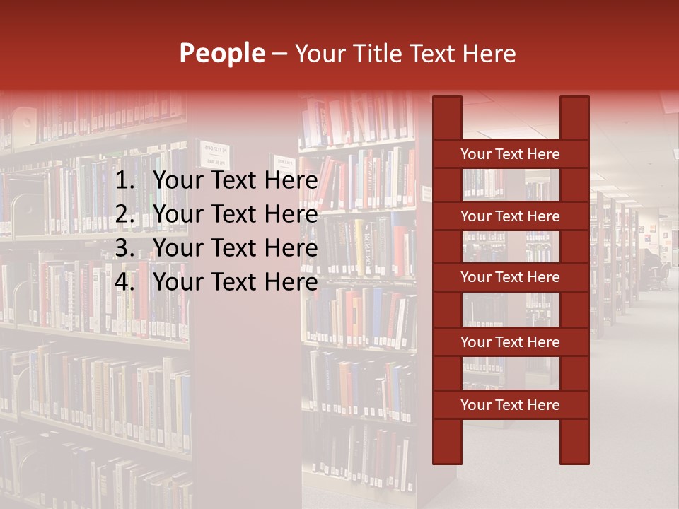 Library Bookstore Bookstall PowerPoint Template