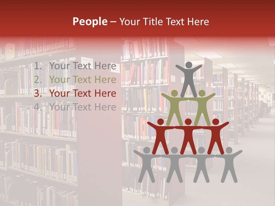 Library Bookstore Bookstall PowerPoint Template