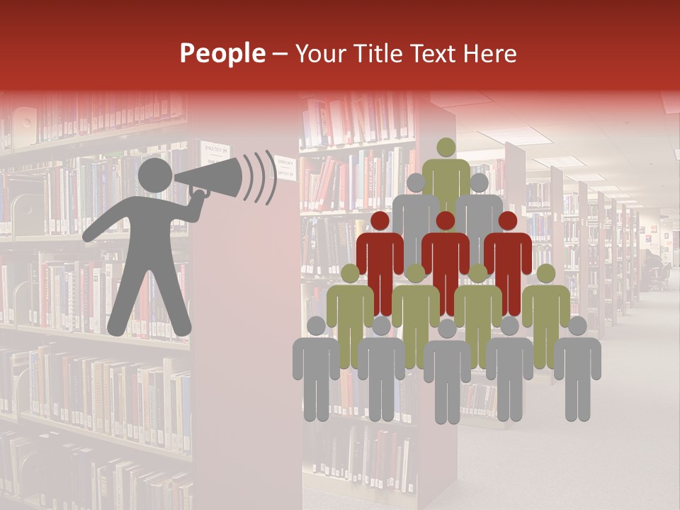 Library Bookstore Bookstall PowerPoint Template