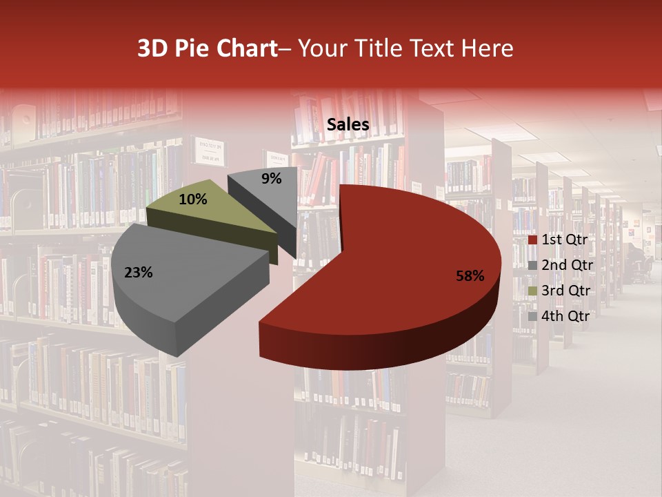 Library Bookstore Bookstall PowerPoint Template
