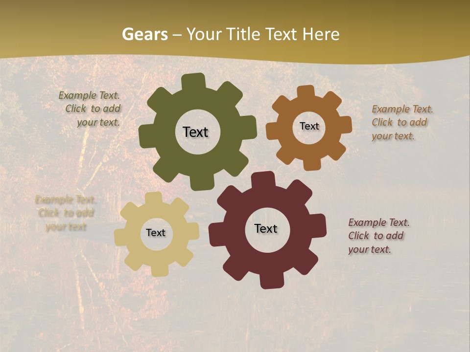 Woodlands Canada Peaceful PowerPoint Template