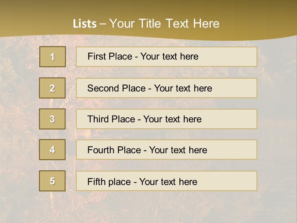 Woodlands Canada Peaceful PowerPoint Template
