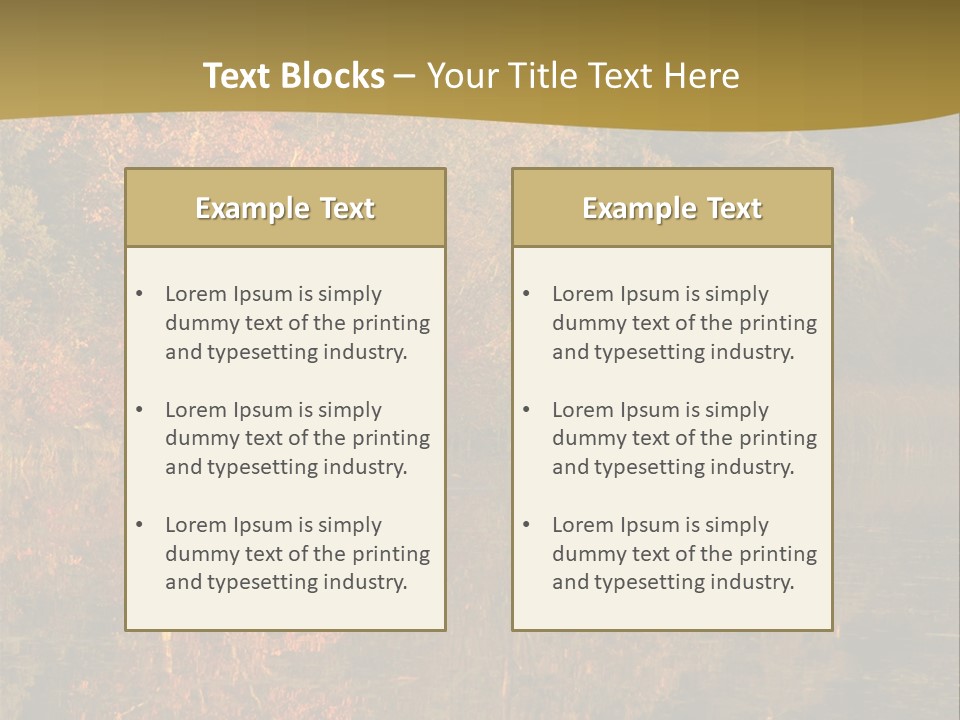 Woodlands Canada Peaceful PowerPoint Template