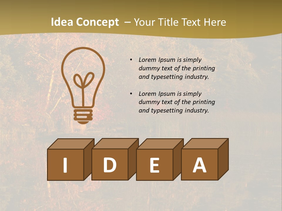 Woodlands Canada Peaceful PowerPoint Template