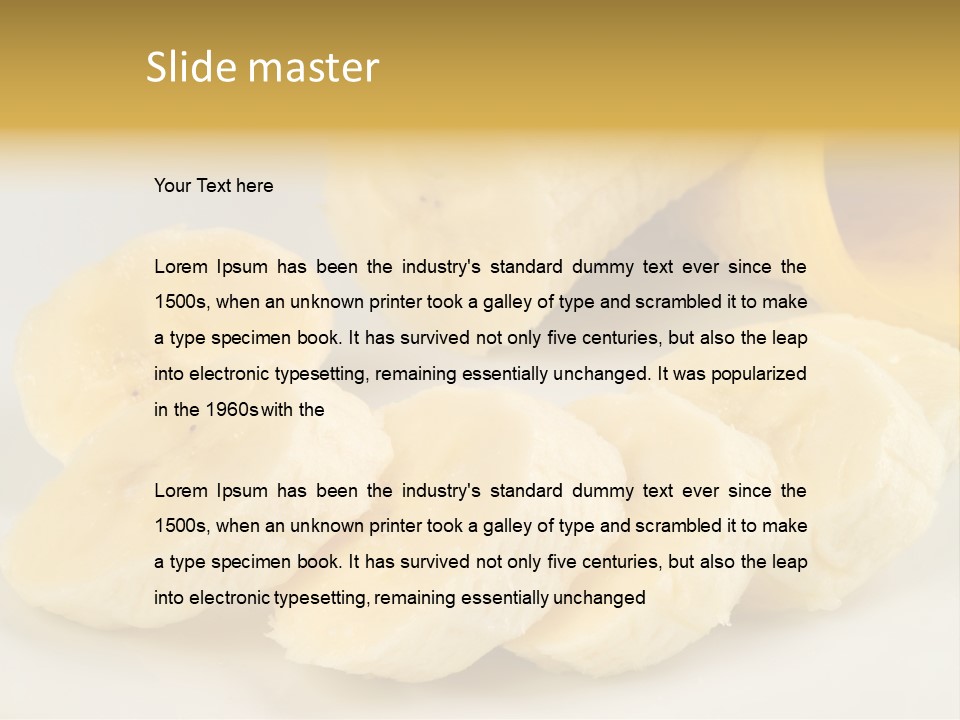 Sliced Plate Food PowerPoint Template