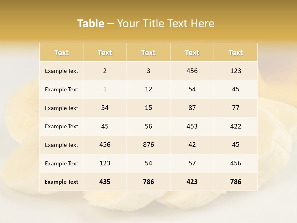 Sliced Plate Food PowerPoint Template