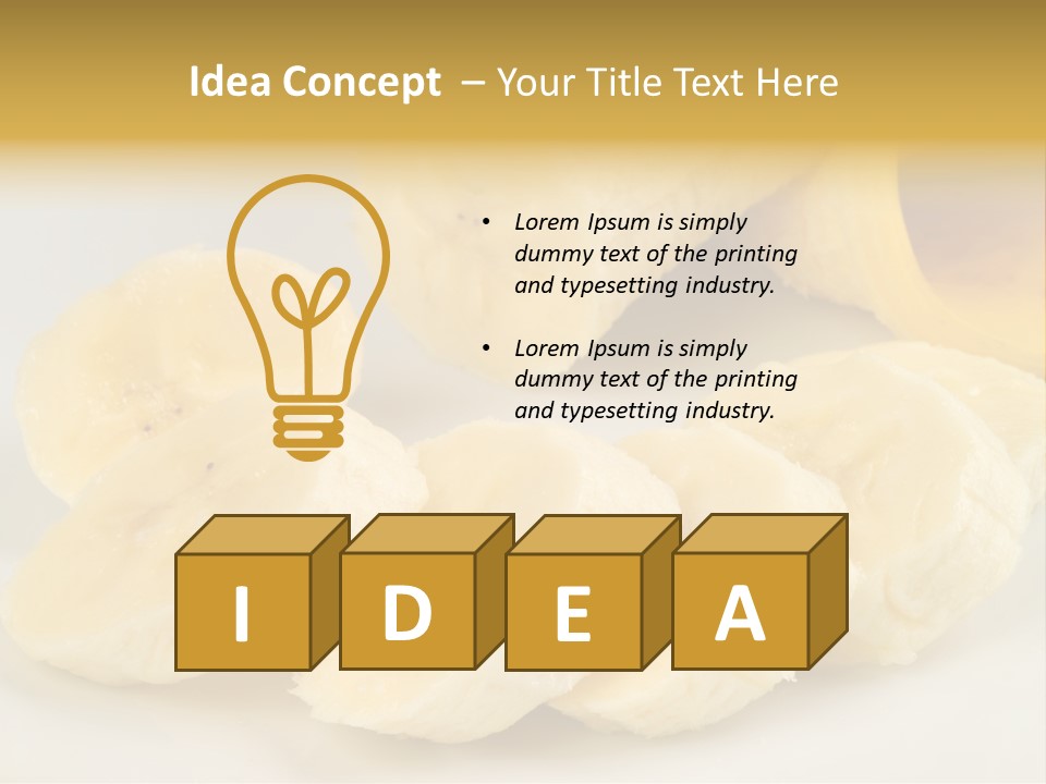 Sliced Plate Food PowerPoint Template