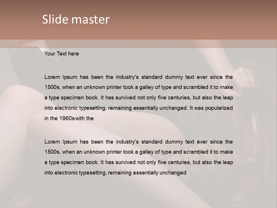 Chair Girl Legs PowerPoint Template