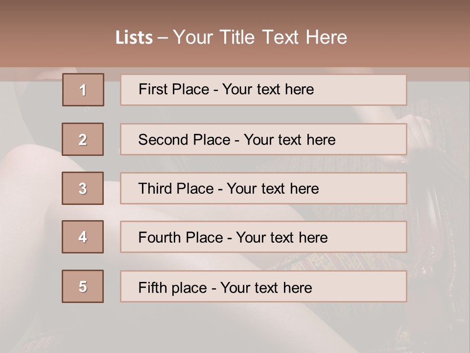 Chair Girl Legs PowerPoint Template