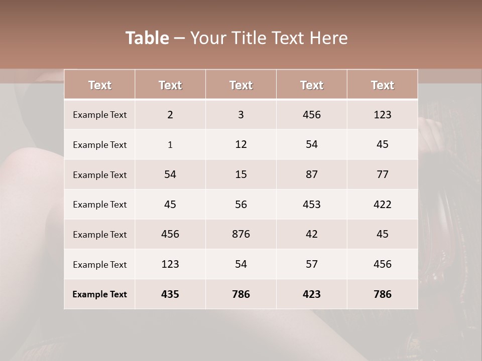 Chair Girl Legs PowerPoint Template