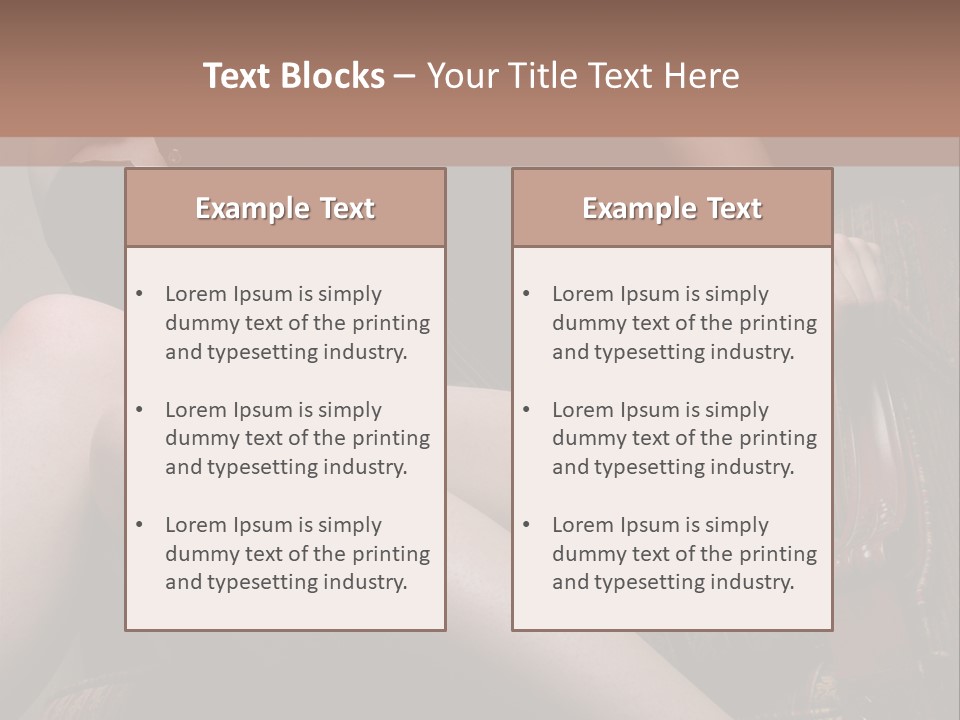 Chair Girl Legs PowerPoint Template