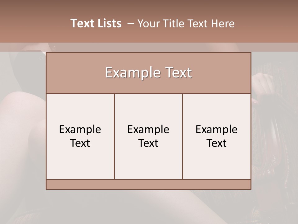 Chair Girl Legs PowerPoint Template