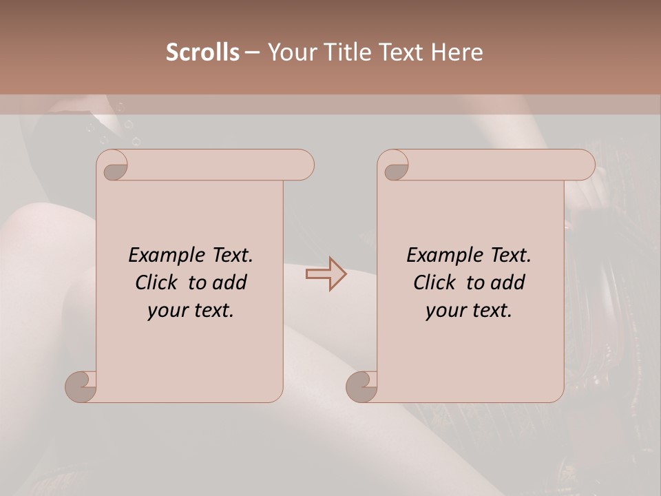 Chair Girl Legs PowerPoint Template