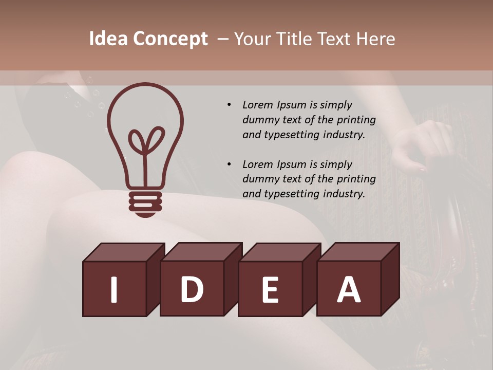 Chair Girl Legs PowerPoint Template