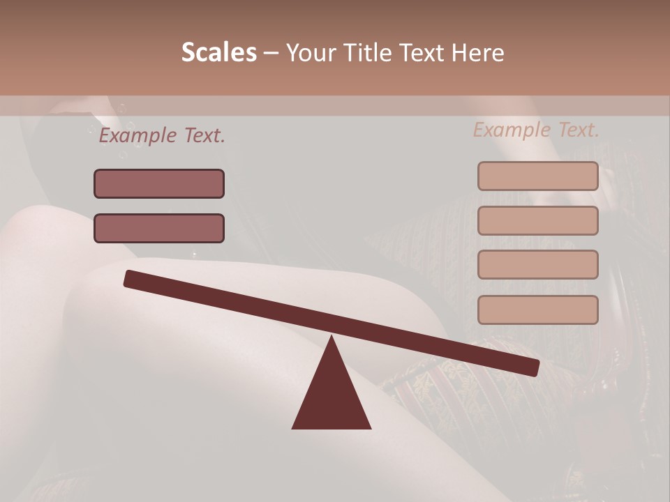 Chair Girl Legs PowerPoint Template