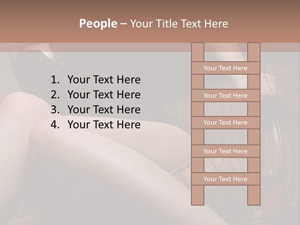 Chair Girl Legs PowerPoint Template