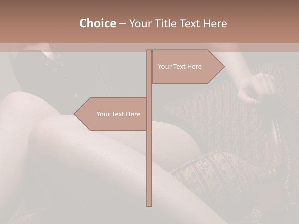 Chair Girl Legs PowerPoint Template