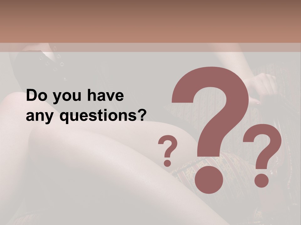 Chair Girl Legs PowerPoint Template