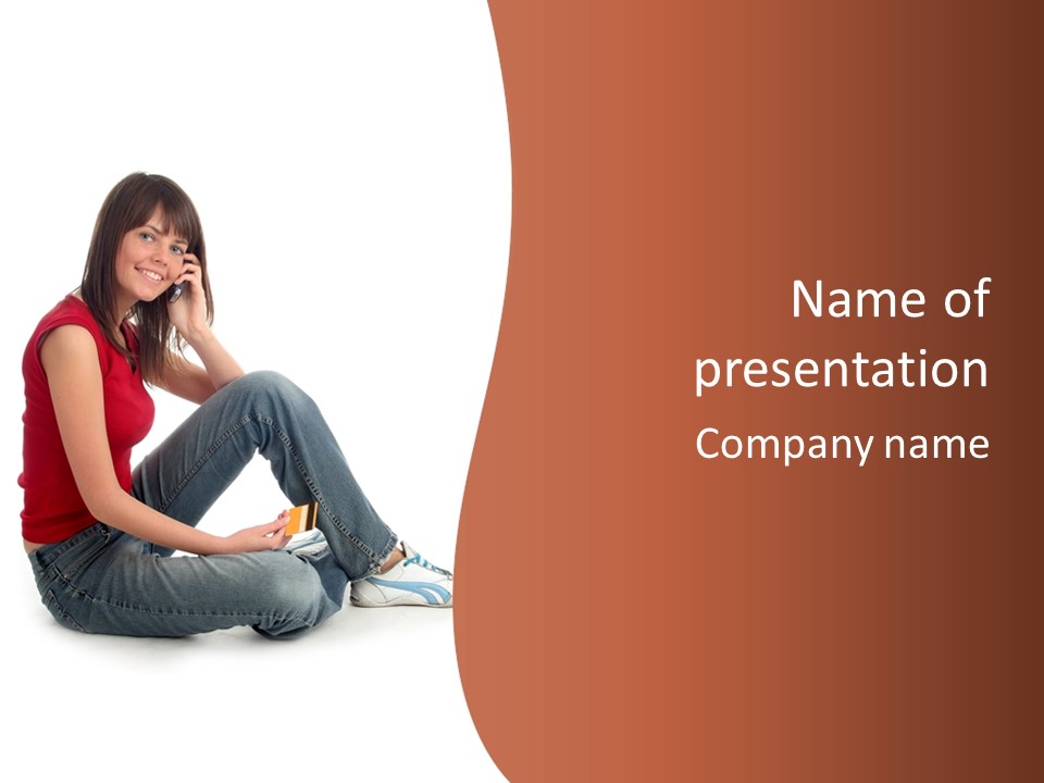 Phone Hold Object PowerPoint Template