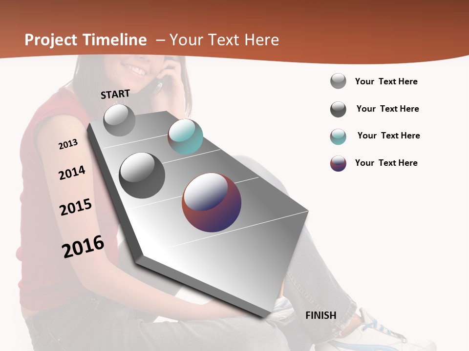 Phone Hold Object PowerPoint Template