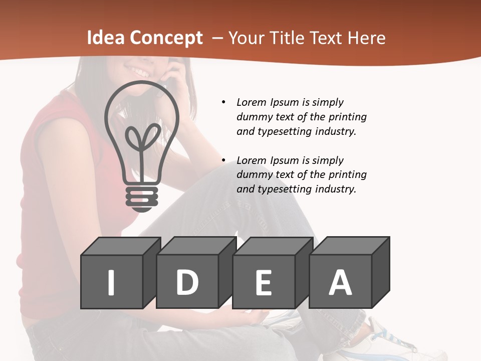 Phone Hold Object PowerPoint Template